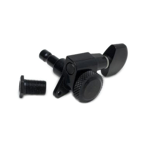 Allparts TK-0974 Schaller 6-in-line Black Staggered Locking Tuners