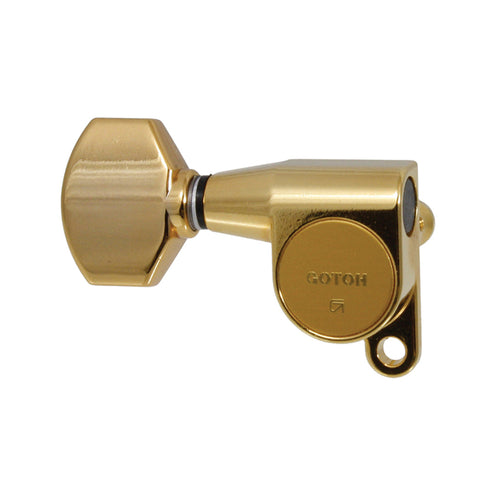 Allparts TK-7760 Gotoh SG360 6-in-line Left Handed Mini Keys, Gold, Set of 6