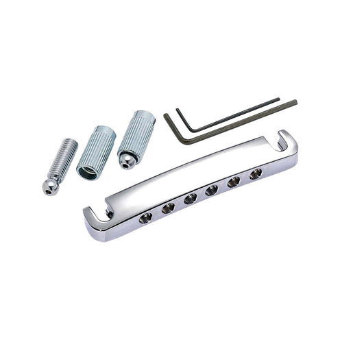 Allparts TP-3409 Gotoh 510FA Lightweight Aluminum Stop Tailpiece, Chrome