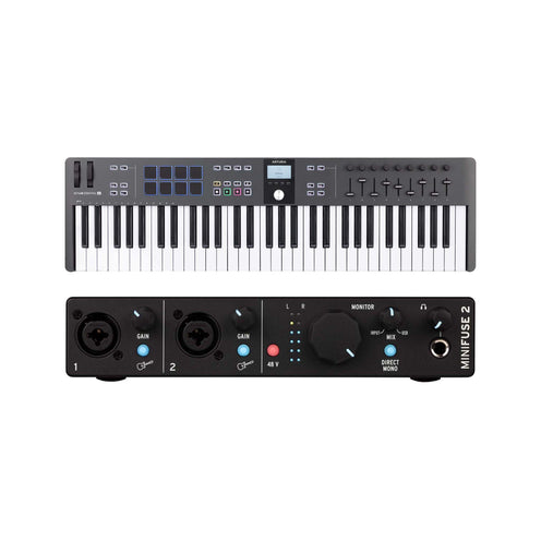 Arturia KeyLab Essential 61 Mk3 w/ MiniFuse 2, Black