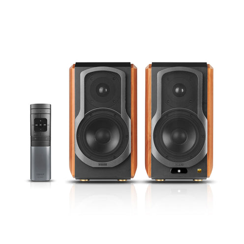 Edifier S1000W Wireless Hi-Fi Bookshelf Speaker 120W, Brown