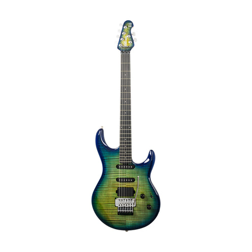 Ernie Ball Music Man Steve Lukather L4 HSS Floyd Rose Electric Guitar, Green Tide