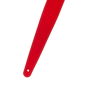 Fender 2inch Essentials Leather Guitar Strap, Red