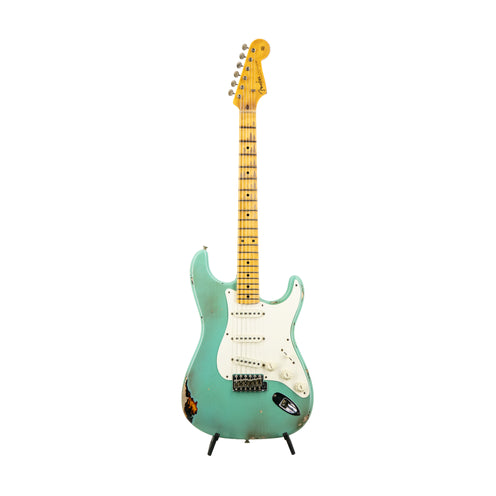 Fender Custom Shop Kyle McMillin 1958 Strat Relic, Faded Aged Surf Green/Chocolate 3-Color Sunburst