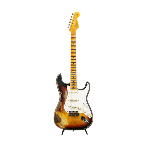 Fender Custom Shop Ltd Ed Red Hot Strat Super Heavy Relic, Faded Aged Chocolate 3-Color Sunburst