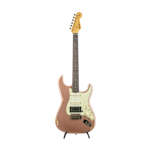 Fender Custom Shop 1959 Stratocaster HSS Relic Electric Guitar, Shell Pink Metallic