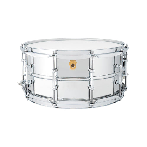 Ludwig LB402BT 6.5x14inch Chrome-Over Brass Snare Drum, Smooth Shell, Tube Lugs