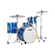 Ludwig LCLUB22BL Continental Club 4-Piece Drum Kit(22B+16F+13T+14S), Blue Sparkle