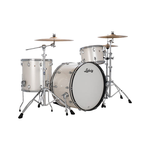 Ludwig LN34433TXAG Neusonic 3-Piece Pro Beat Shell Pack (24B/16F/13T), Silver Silk
