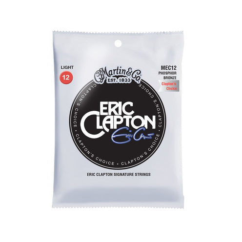 Martin MEC12 Clapton's Choice Signature Phosphor Bronze Acoustic Guitar Strings, Light, 12-54