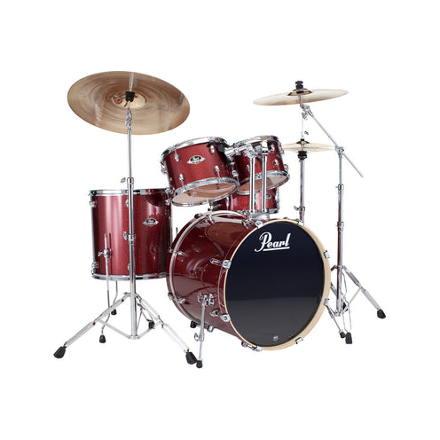 Pearl EXX725SP/C #704 Export EXX 5-Pc Shell Pack (2218B/1007T/1208T/1616F/1455S), Black Cherry Glitter