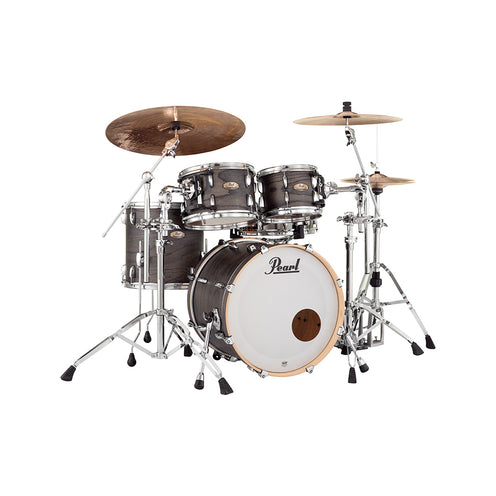 Pearl STS924XSP/C-852 SST 4-Piece Shell Pack w/o Snare (2216BX/1007T/1208T/1616F), Black Satin Ash