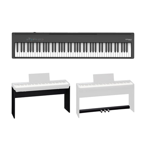Roland FP-30X 88-Key Digital Piano w/Stand & 3 Pedals, Black