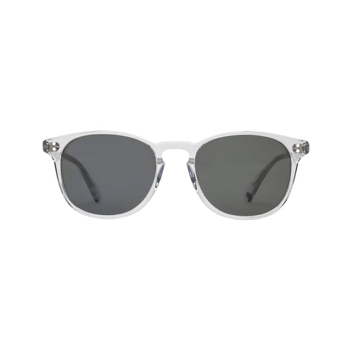 Rocket Eyewear MTO P3 (Raised Asian Fit) Classic Sunglasses, Crystal/Grey