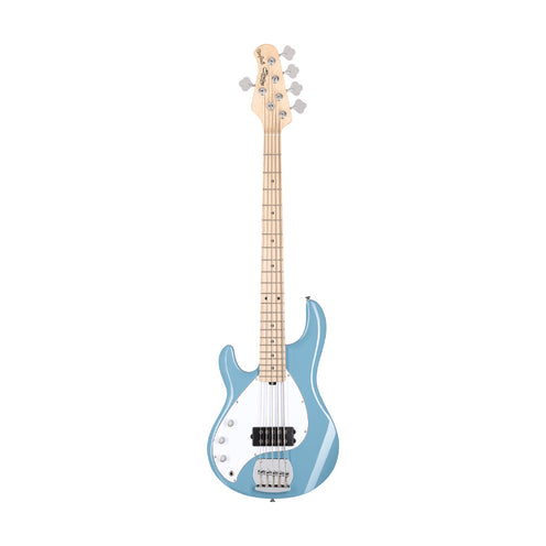 Sterling S.U.B Series RAY5 5-String Left-Handed Electric Bass Guitar, Chopper Blue