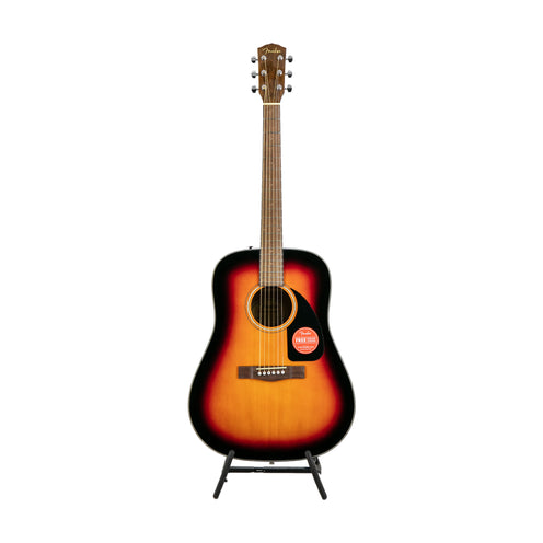 Fender CD-60 Dreadnought V3 Acoustic Guitar, Walnut FB, Sunburst, IPS21100ZZZZ