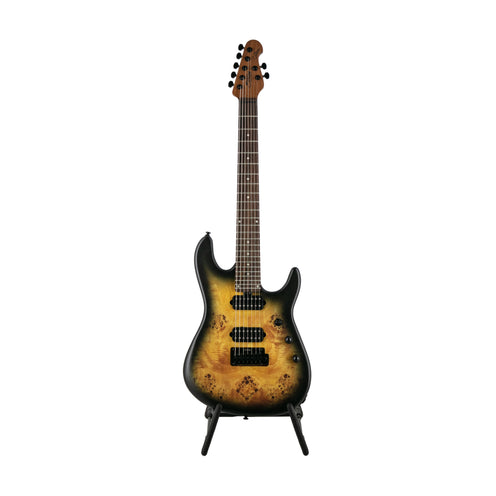 Sterling by Music Man Richardson Cutlass Signature 7-String Electric Guitar, Natural Poplar Burl Burst, SB1XXXX