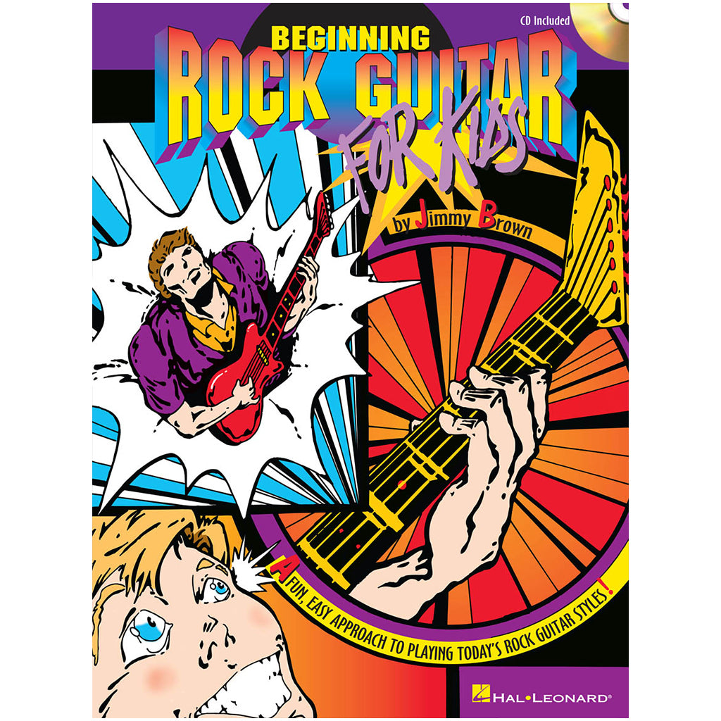 Hal Leonard Guitar Educational Beginning Rock Guitar For Kids Book with CD