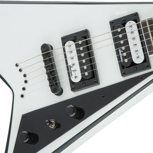 Jackson JS Series Rhoads JS32T Electric Guitar, Amaranth FB, White w/Black Bevels