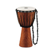 MEINL Percussion HDJ4-M 10inch Rope Tuned Headliner Series Wood Djembe, Brown
