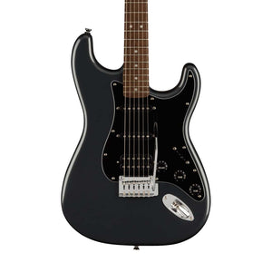 Squier Affinity Series HSS Stratocaster Guitar Pack, Laurel FB, Charcoal Frost Metallic, 230V, UK