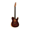 Fender American Acoustasonic Telecaster All Mahogany Guitar w/Bag, Ebony FB, Bourbon Burst