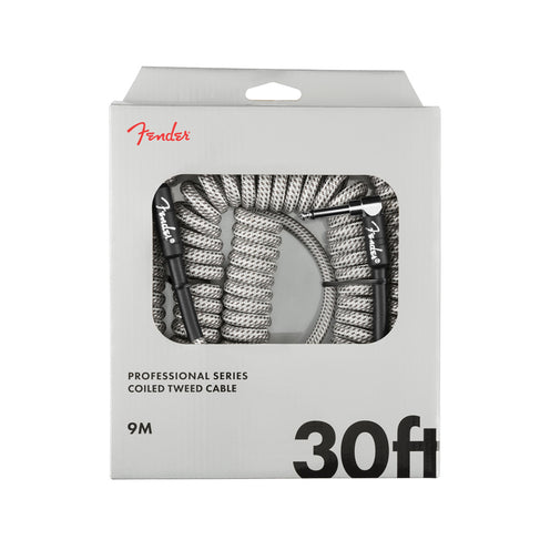 Fender Professional Coil Guitar Cable, White Tweed, 30ft