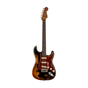 Fender Custom Shop Ltd Ed Roasted 1961 Super Heavy Relic Strat, Aged Black over 3-Color Sunburst