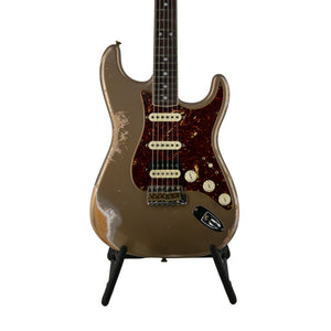 Fender Custom Shop Limited Edition 1967 HSS Heavy Relic Stratocaster Guitar, Aged Shoreline Gold