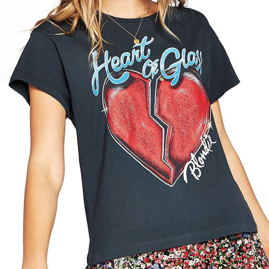 Daydreamer Blondie Heart of Glass Tour Tee, Vintage Black