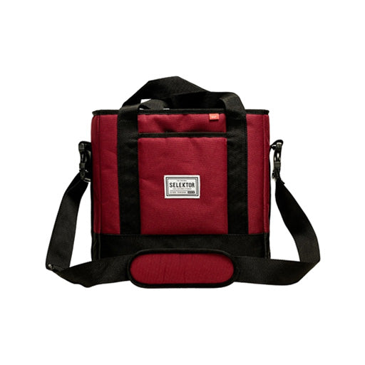 Selektor Messenger Bag 30 LP 12", Burgundy and Black