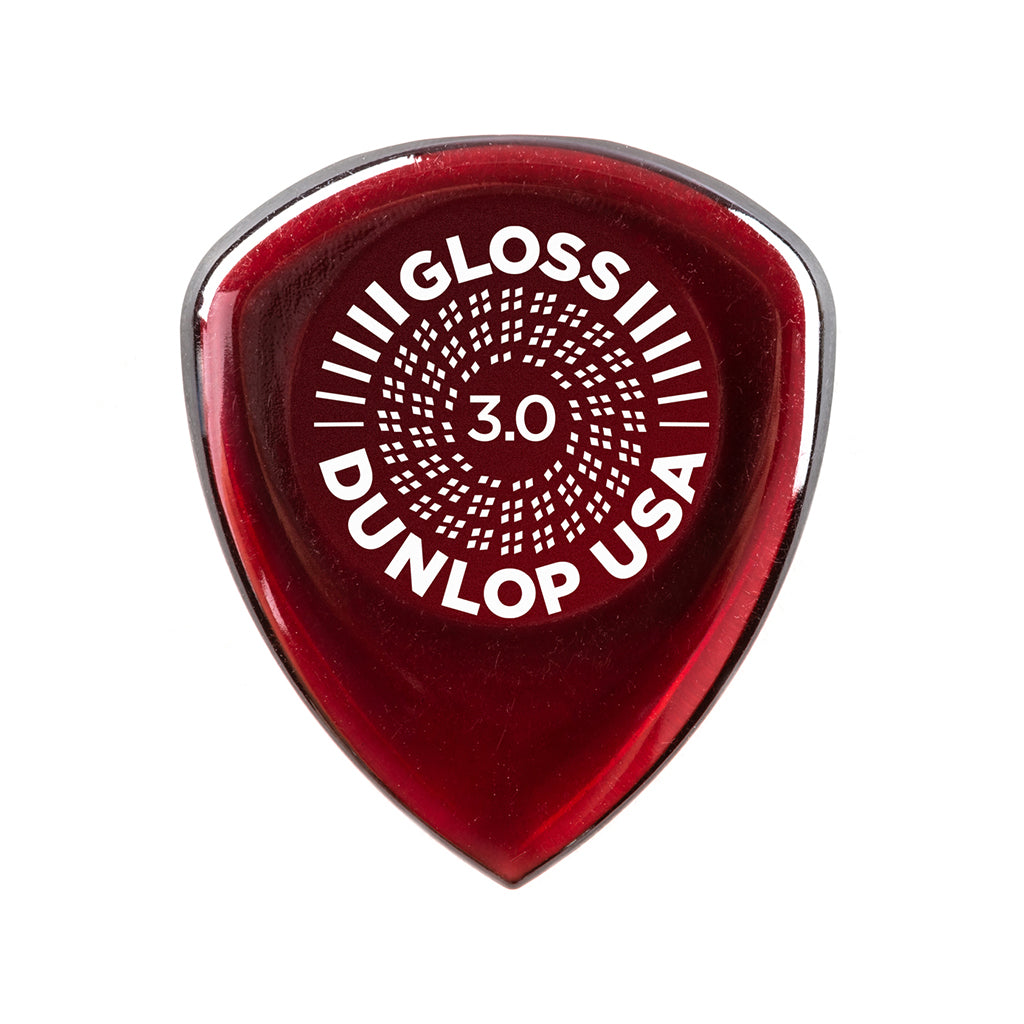 Jim Dunlop 550P3.0 Flow Gloss 3.0MM Guitar Pick, 3-Pack