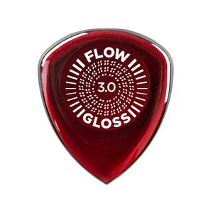 Jim Dunlop 550P3.0 Flow Gloss 3.0MM Guitar Pick, 3-Pack