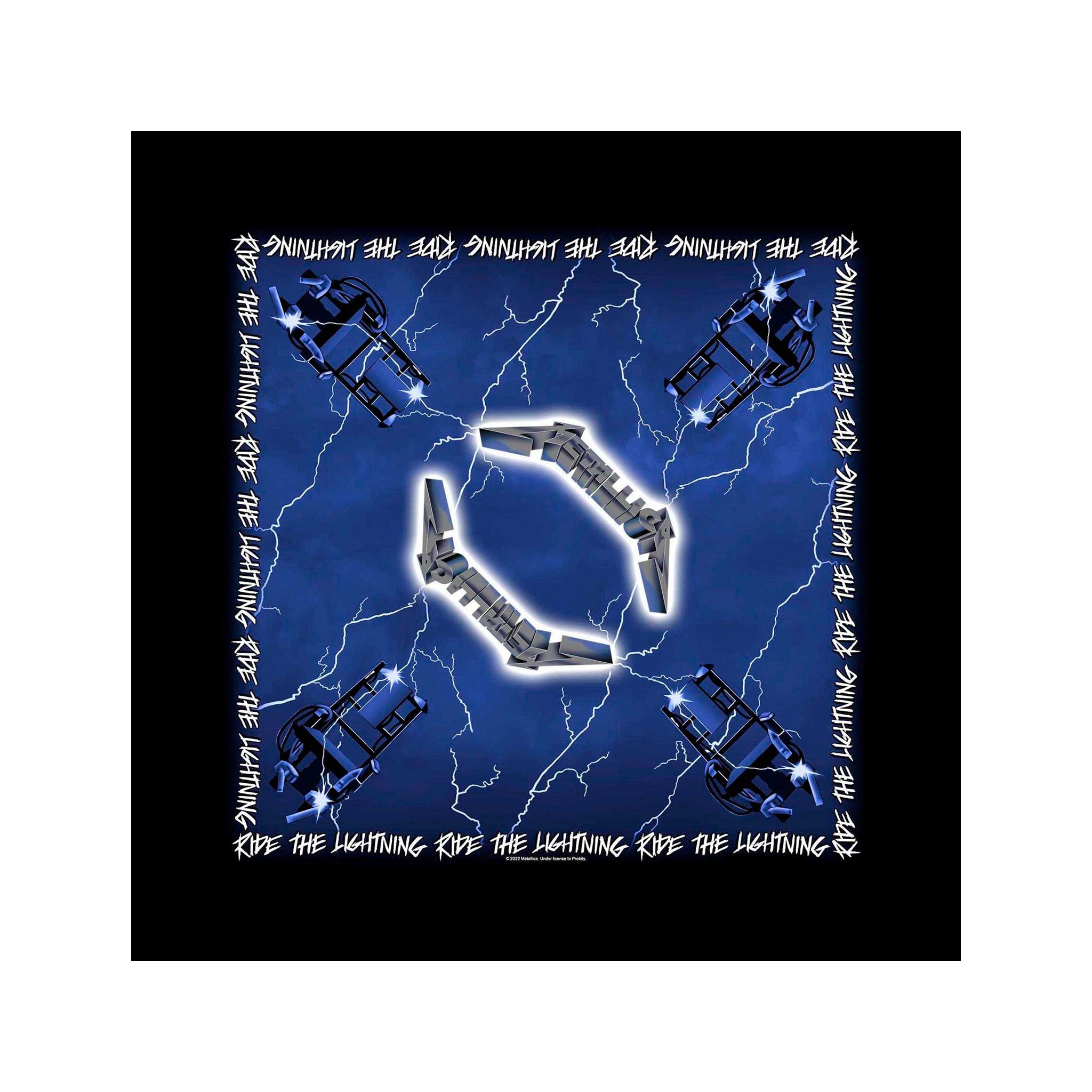 Rockoff Metallica Unisex Bandana: Ride The Lightning, Black