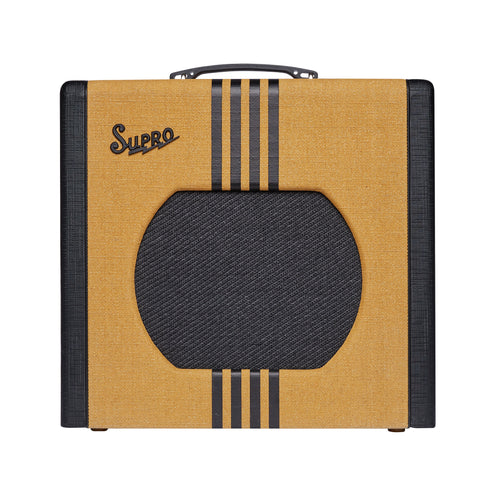Supro Delta King 12 Guitar Combo Amplifier, Tweed & Black
