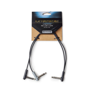 Rockboard by Warwick RBO CAB F Y 30 BK Flat Patch Y Splitter Cable, 11 13/16Inch