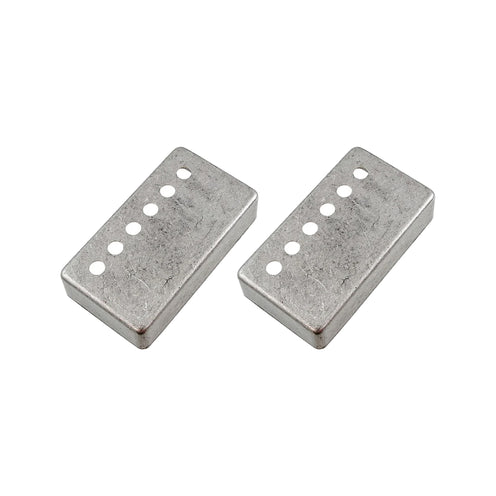 Allparts PC-0300 Humbucking Pickup Cover Set, Antique Nickel, 49.2 mm, Pack of 2