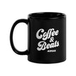 Acrylick Coffee & Beats Mug, 11oz, Black