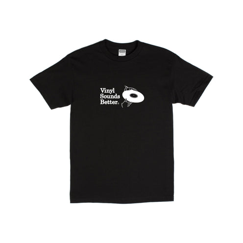 Acrylick Vinyl Sounds Better Tee, Black