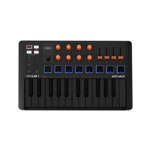 Arturia MiniLab Mk3 25 Slim-Key Controller, Orange