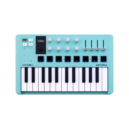Arturia Minilab Mk3 25 Slim-Key Controller, Aquamarine