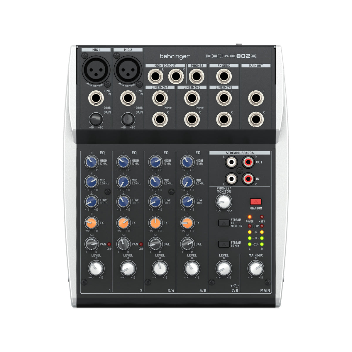 Behringer XENYX 802USB ミキサー・オーディオI/O Behringer XENYX 802S Premium Analog 8-Input Mixer with USB