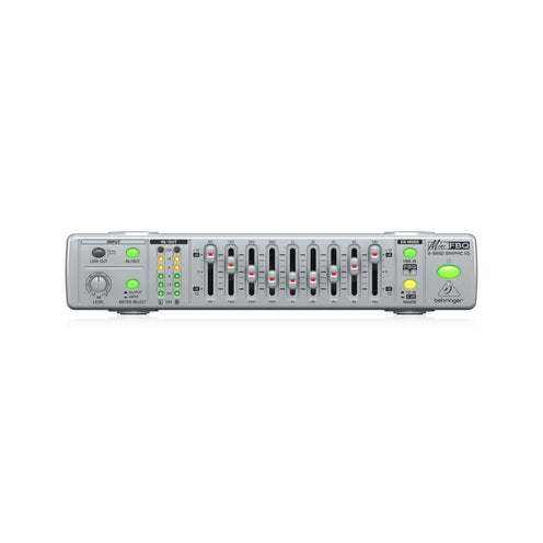 Behringer FBQ800 V2 Ultra-Compact 9-Band Graphic Equalizer with FBQ, UK Plug