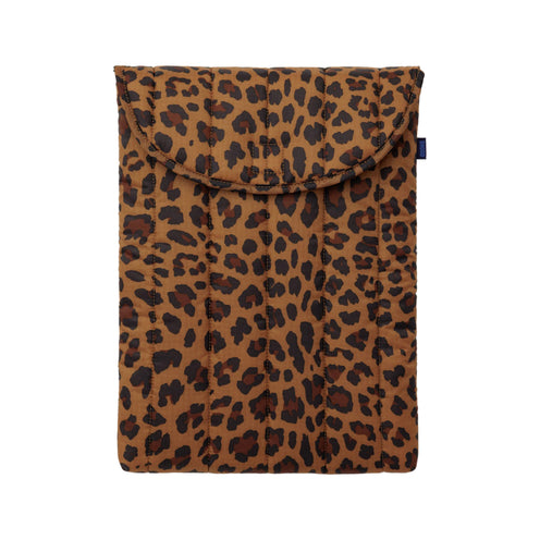 Baggu Puffy 16 inch Laptop Sleeve, Leopard