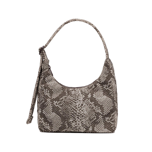 Baggu Mini Nylon Shoulder Bag, Snakeskin