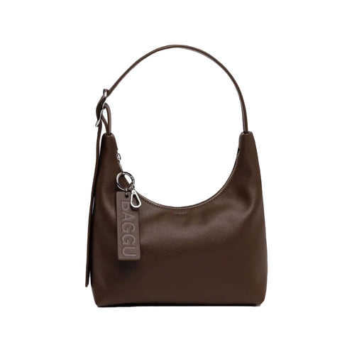 Baggu Mini Recycled Leather Shoulder Bag, Brown