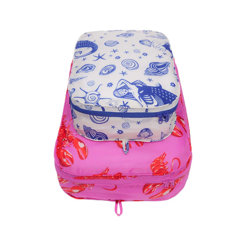 Baggu Large Packing Cube Set, Sea Creatures