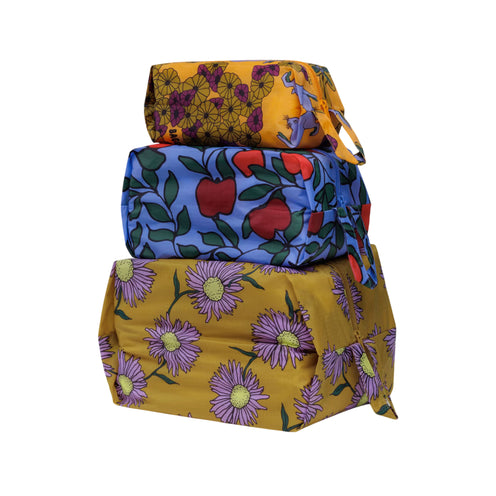Baggu 3D Zip Set, Night Orchard