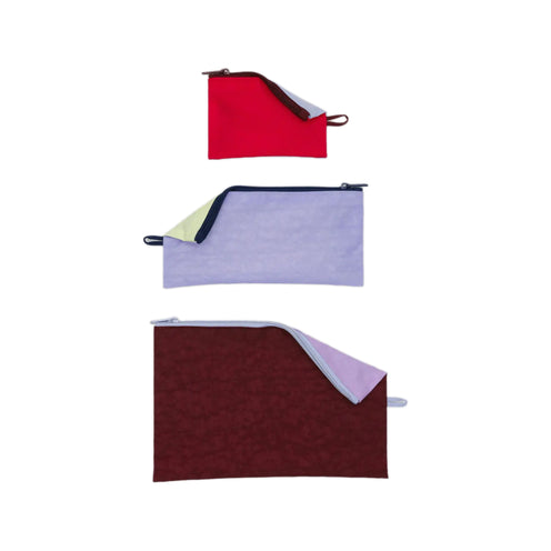 Baggu Flat Pouch Set, Kaleidoscope Mix