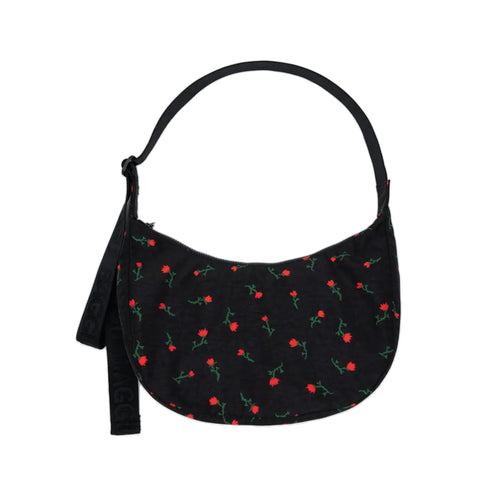 Baggu Medium Nylon Crescent Bag, Painted Wildflower
